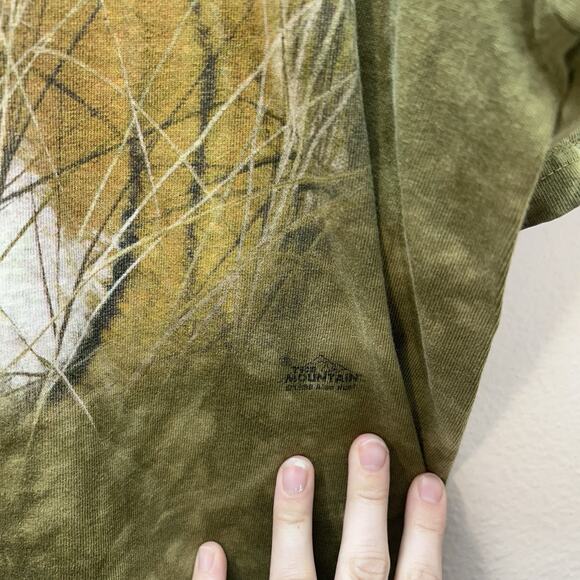 Vintage Tiger The Mountain Green Tie Dye Nature T-Shirt 1999 XXL Animal Distress - Picture 7 of 7